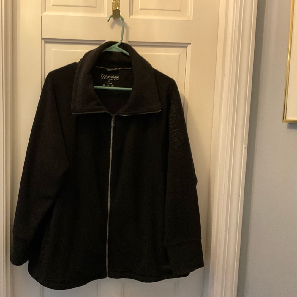 Calvin Klein Black Full-Zip Bomber Jacket